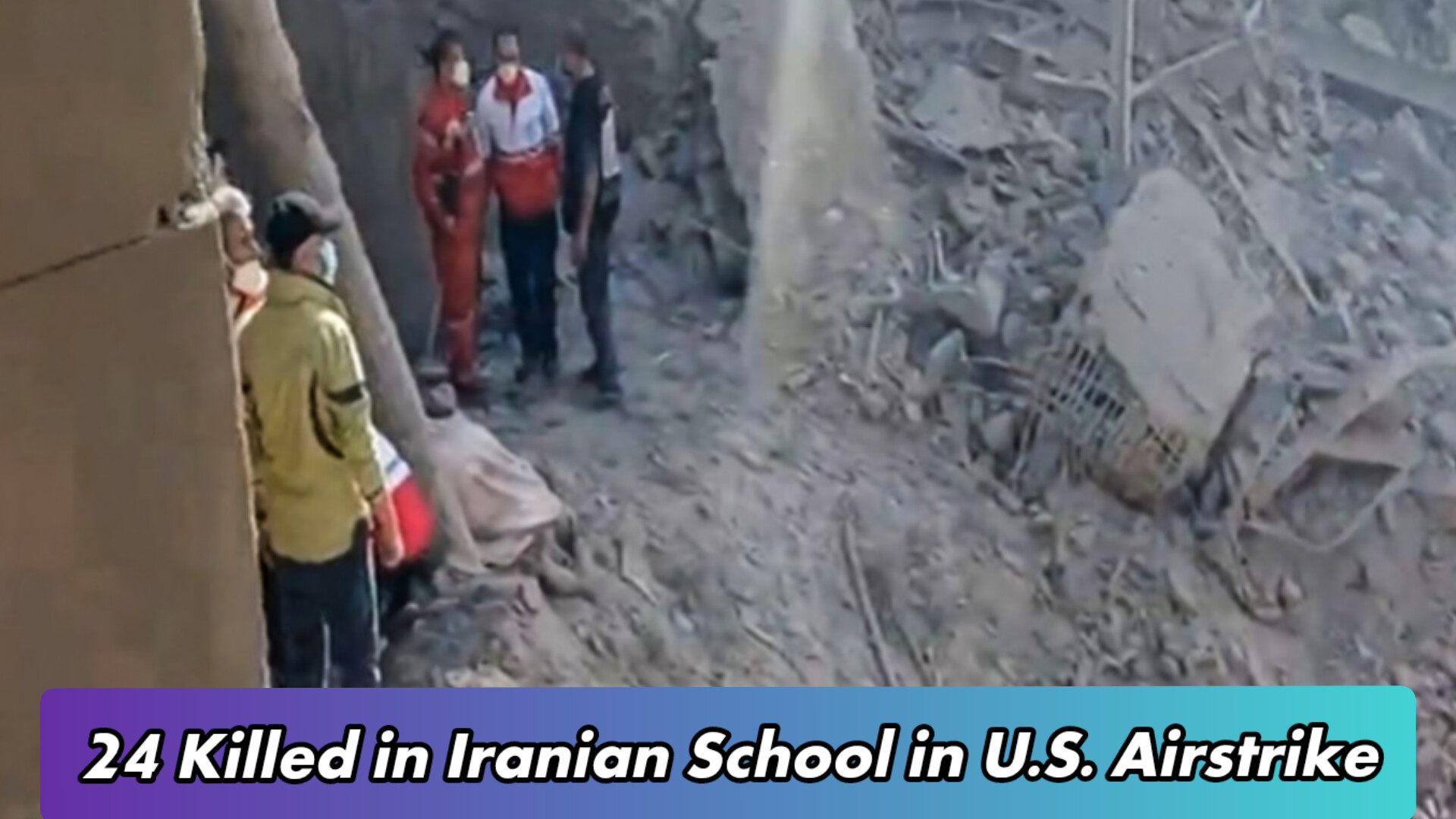 Destroyed primary school in Minab, Hormozgan after reported airstrike killed 24 students.